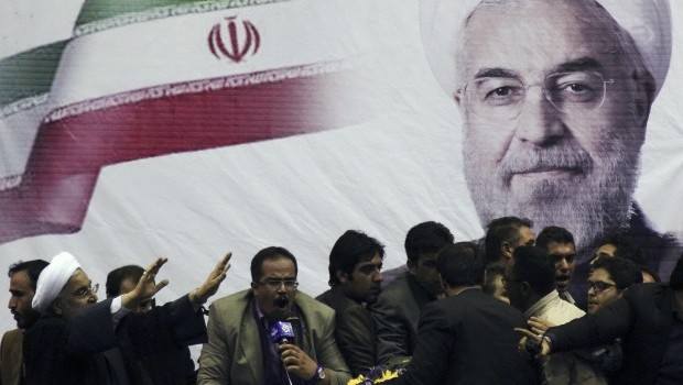حسن روحانی، نامزد اصلاح طلب انتخابات ایران - عکس از گتی ایمجز