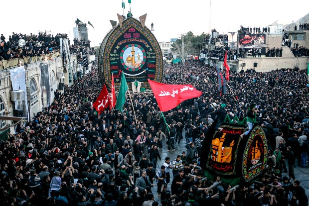مراسم تشییع «نخل ماتم» در تفت روز عاشورا-عکس از شرق پارسی