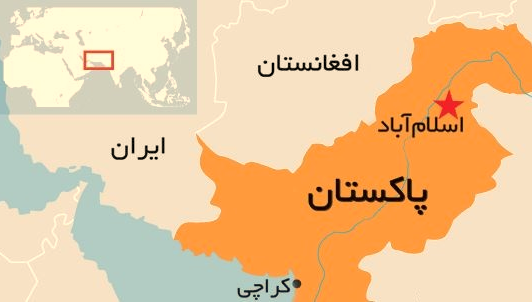 نقشه ایران و پاکستان