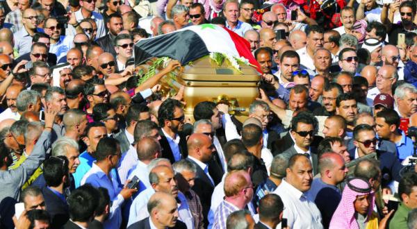 بخشی از تشییع جنازه طارق عزیز معاون نخست وزیر سابق عراق در شهر مادبا در اردن – عکس از رویترز