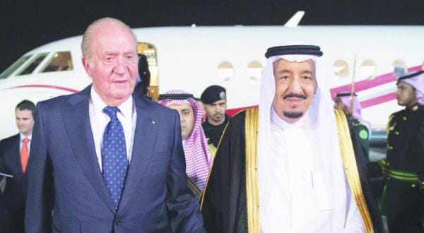 ملک سلمان با پادشاه قبلی اسپانیا در ریاض دیدار کرد