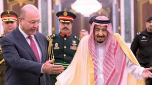 خادم حرمین شریفین از رئیس‌جمهور عراق استقبال کرد