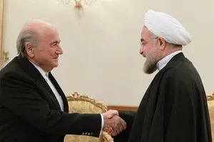 تصاویر دیدار روحانی با بلاتر رییس فیفا
