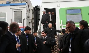 خط آهن شرق دریای خزر افتتاح شد